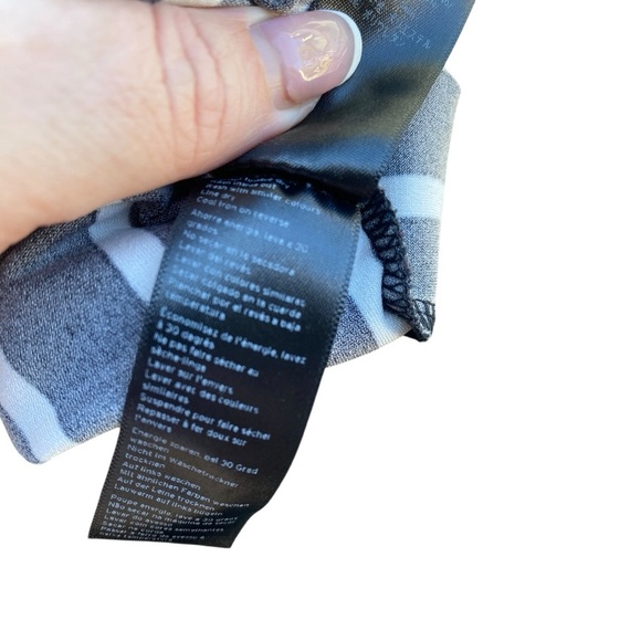 TOPSHOP Black and White MIDI Striped Dress I Size: 10 - Picture 6 of 8